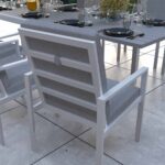 Lot de 2 fauteuils de repas aluminium Athena blanc
