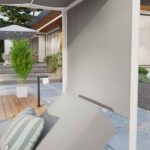 Toit pour bain de soleil double en aluminium Neptune