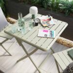 Table pliante aluminium Idaho vert clair