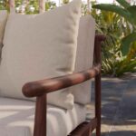 Salon de jardin aluminium Retro 2 personnes marron