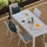 Chaise de jardin aluminium Idaho girs granite