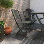Chaise de repas pliable aluminium Idaho vert
