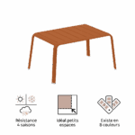 Table basse aluminium Idaho orange