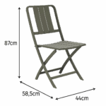 Chaise de repas pliable aluminium Idaho vert