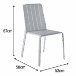 Chaise de jardin aluminium Idaho girs granite