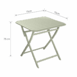 Table pliante aluminium Idaho vert clair