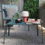 Fauteuil de jardin aluminium Idaho bleu