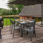 Chaise de jardin aluminium textilène anthracite Lyra Beta