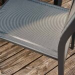 Chaise de jardin aluminium textilène anthracite Lyra Beta