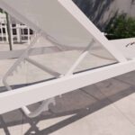 Transat multiposition aluminium textilène blanc Lyra Beta