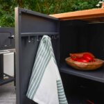 Desserte d'extérieur pour cuisine d'extérieur tout en un en aluminium avec roues Holo