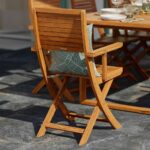 Set de 2 chaises de jardin en acacia multiposition pliables couleur bois de miel  Solaris II
