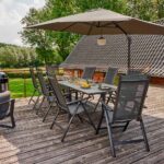 Set de 2 fauteuils multiposition aluminium textilène anthracite Odyssea