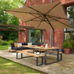 Parasol led rectangulaire en acrylique aluminium Odyssea Premium