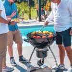 Barbecue charbon de bois rond diamètre 57 cm anthracite Phoenix Beta III