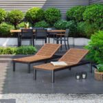 Transat multiposition aluminium textilène Oris Anthracite