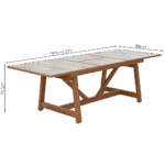 Table de jardin extensible 8 personnes céramique aluminium Gaia