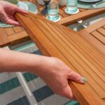 Table de jardin extensible 8 personnes aluminium blanc eucalyptus Oris