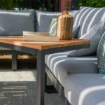 Table d'appoint teck aluminium anthracite Persea