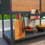 Desserte d'extérieur pour cuisine d'extérieur aluminium anthracite Lykos