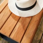 Banc de jardin 3 personnes teck aluminium anthracite Sirokos