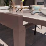 Table de jardin extensible 10 personnes verre aluminium mocka Lyra II