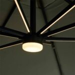 Parasol led rectangulaire en acrylique aluminium Odyssea Premium
