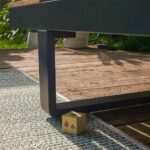 Salon de jardin d'angle 5 personnes teck aluminium anthracite Persea