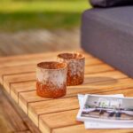 zoomSofa de jardin 2 personnes teck aluminium anthracite Sirokos
