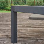Transat multiposition aluminium textilène anthracite Lyra Beta