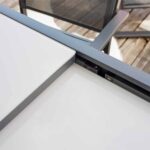 Table de jardin extensible 10 personnes verre aluminium anthracite Lyra II