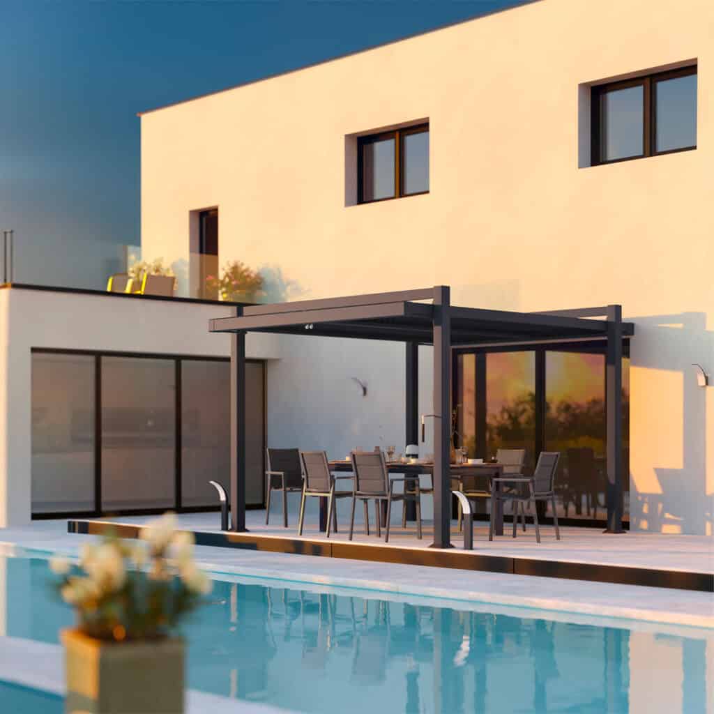 pergola odyssea ensemble de repas odyssea chaise lyra