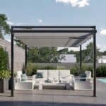 Sofa de jardin aluminium Lagun 3 places blanc