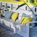 Sofa de jardin aluminium Lagun 3 places blanc