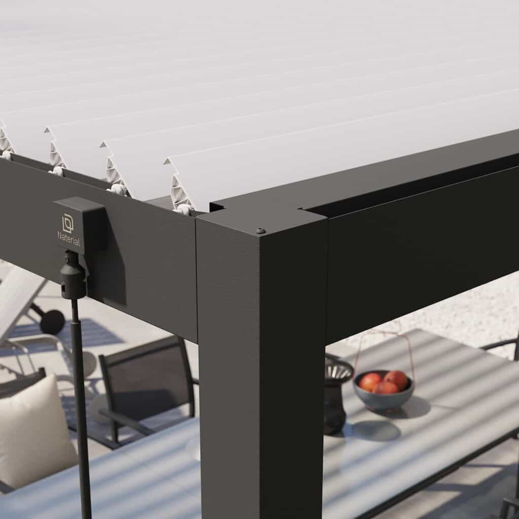 Pergola bioclimatique autoportante manuelle aluminium Clima Astra