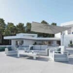 Sofa de jardin aluminium Lagun 3 places blanc