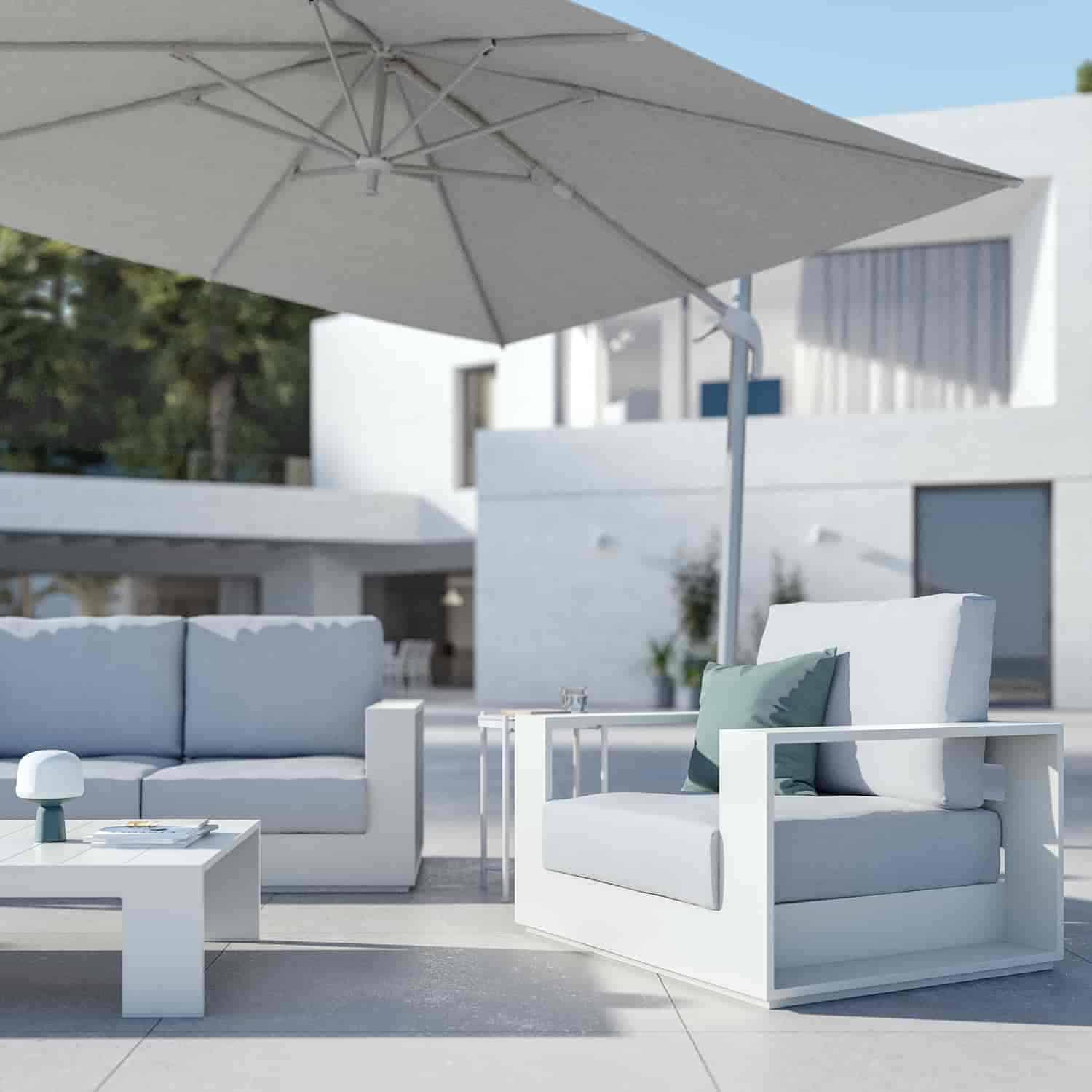 Fauteuil de jardin aluminium Lagun