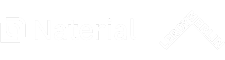 Naterial X Leroy Merlin logo white