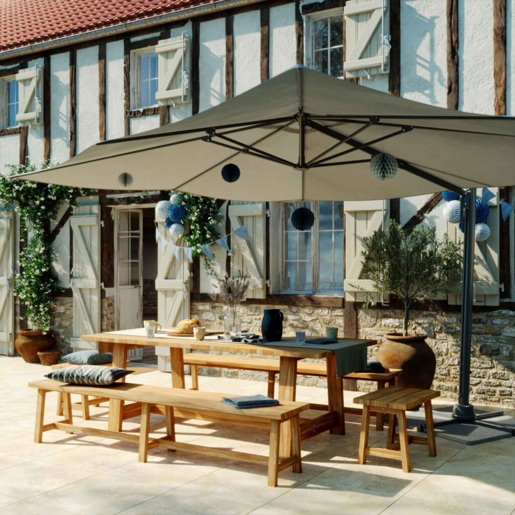 Mesa de madeira 6 pessoas 220x100x76cm Farm II