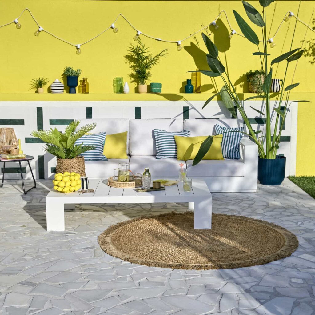 Sofá jardim relax alumínio Lagun Mesa de apoio alumínio Lagun