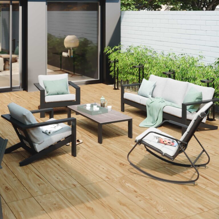 Conjunto relax alumínio e betão Olympia