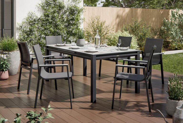 chaises de jardin en aluminium