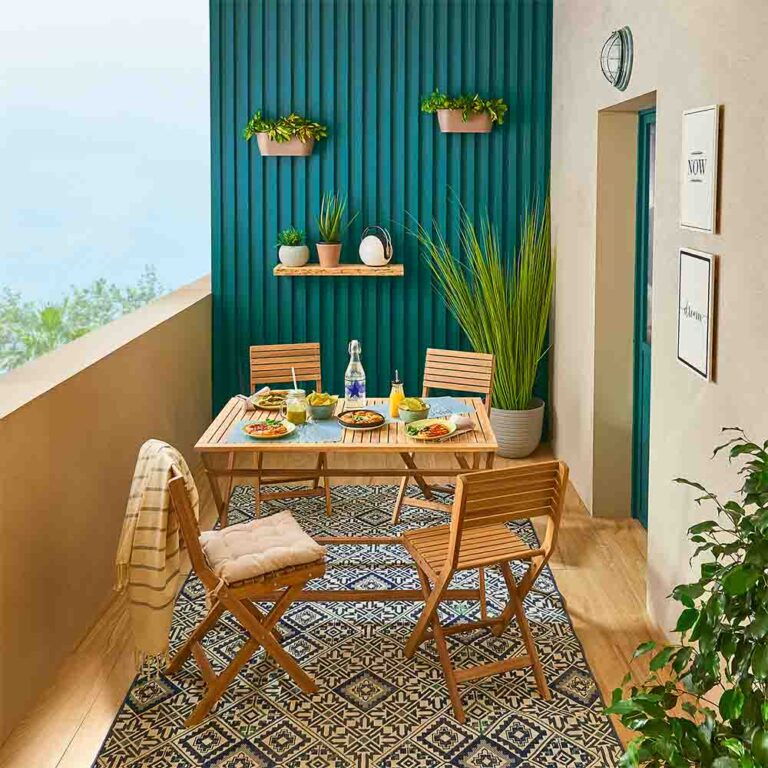 Conjunto de muebles de jardín Solís de acacia Naterial
