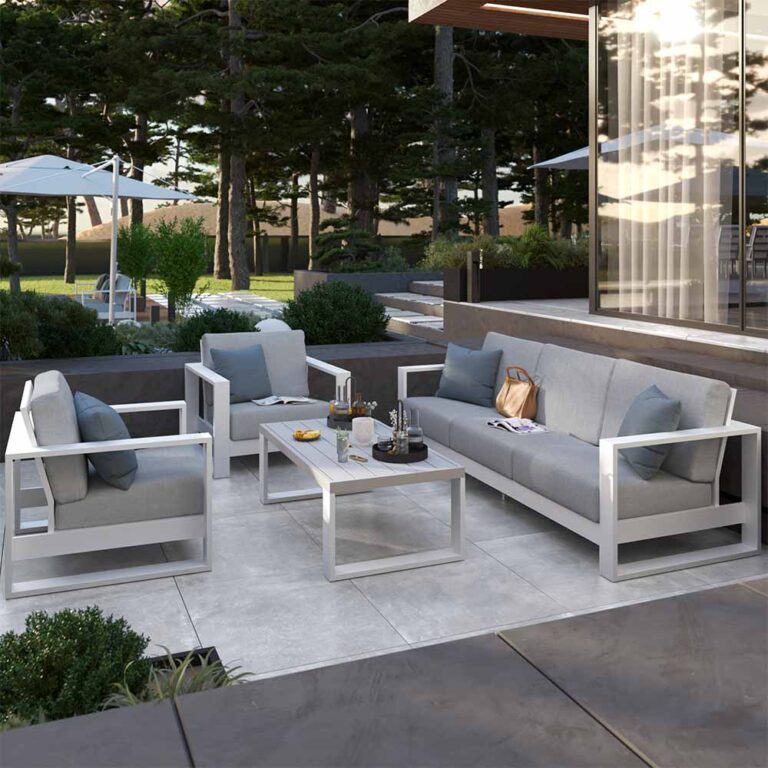 Conjunto de porche de jardín Athena de aluminio