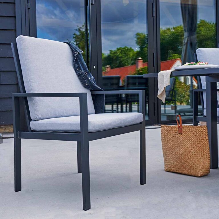 Set de 2 sillas de jardín Athena de aluminio