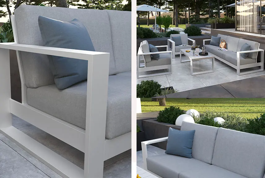 Conjunto de porche de jardín Athena de aluminio