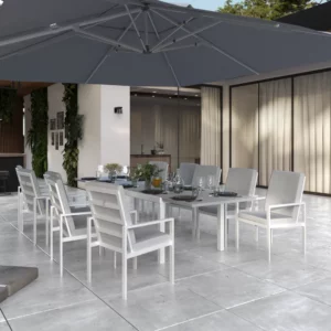 Mesa de comedor aluminio extensible Athena