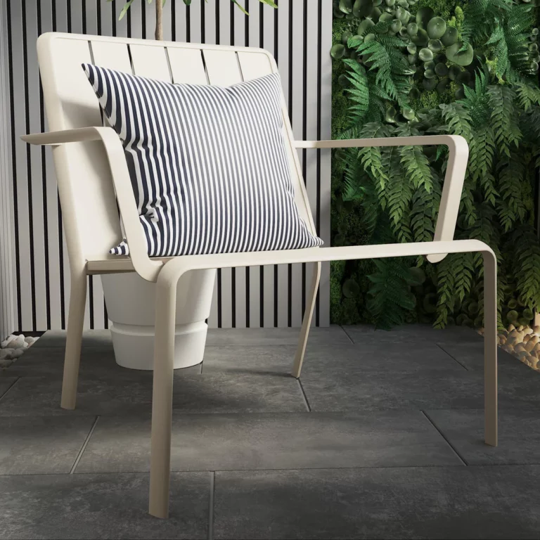 Silla baja con apoyabrazos aluminio Idaho