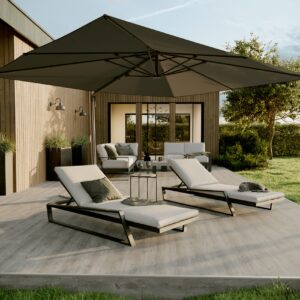 Sombrilla Lateral Sombra 290x390 Gris Oscuro