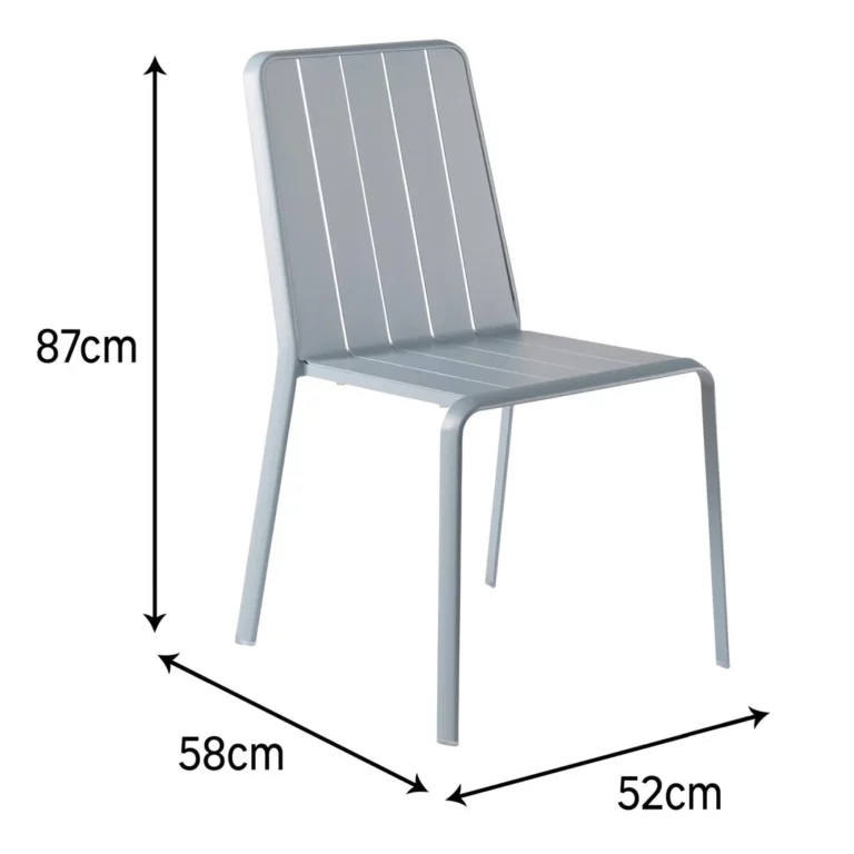 Silla comedor aluminio Idaho Azul claro